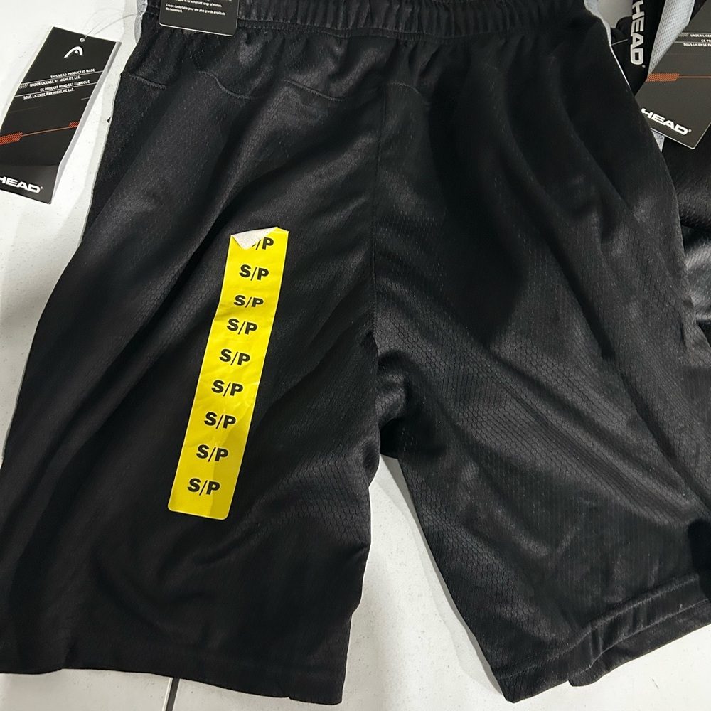 HEAD Men's Black and Gray Athletic Shorts - Picture 4 of 4